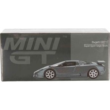 1:64 Mini Gt Bugatti EB110 Super Sport Grigio Scuro Diecast Model Araba