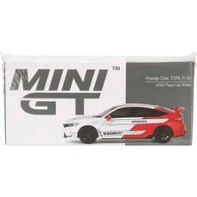 1:64 Mini Gt Honda Civic Type R #2 2023 Pace Car White Diecast Model Araba