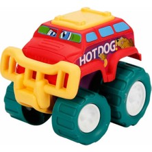 Minibo Mini Monster Büyük Teker Araba - Dino Express Sarı Kasa