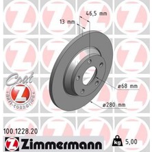 Zimmermann Depomix Ön Fren Aynasi Audi A4 1.6-1.9tdi 95/11.00 A4 Ant 1.6-1.8 20V-1.9TDI 95/9.01 280X13X5DL 986478615-DF2730