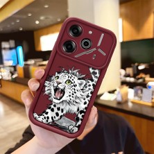 Ucuc Tecno Pova 6/pova 6 Pro Uyumlu Darbeye Dayanıklı Kamera Korumalı Bordo Silikon Baskı Desenli Kılıf