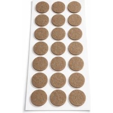 Calperia Yuvarlak Yapışkanlı Keçe Ped, 30MM, Kahverengi, Zemin Koruma Için