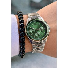 Tisaati Premium Lüks Exclusive Tasarım Özel Üretim Metal Kordon Erkek Kol Saati-Bileklik Hediyeli