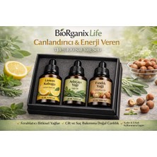 Biorganix Life Ferahlatıcı & Canlandırıcı Doğal Bakım Seti – 3’lü Bitkisel Yağ 20 ml