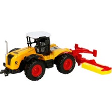 Maxx Wheels Çek Bırak Traktör ve Çiftlik Araçları - Sarı Traktör - Biçme Makinası