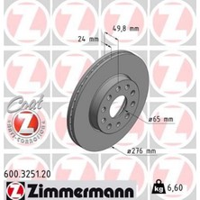 Zimmermann Depomix Ön Fren Aynasi Golf 7 12 Leon 13 A3 13 Octia 12 276X24X5DLXHVLI 0986479C47