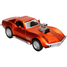 Maxx Wheels Muscle Sesli ve Işıklı Die Cast Çek Bırak Araba - Turuncu