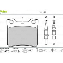 Valeo Depomix Fren Balatasi Arka Mercedes W638 B901 B902 . Peugeot 406 605