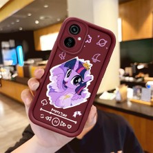 Ucuc Tecno Camon 19 Neo Uyumlu Darbeye Dayanıklı Kamera Korumalı Bordo Silikon Baskı Desenli Kılıf