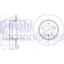 Delphi Depomix Fren Diski Arka Bmw E81 E87 05 11