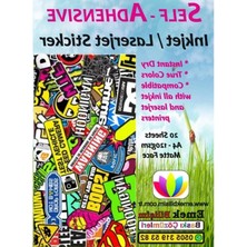Calperia 120GSM Güçlü Yapışkanlı A4 Etiket Kağıdı - 20 Yaprak