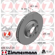 Zimmermann Depomix Fren Diski Ön Sol Cayenne Touareg 3.0 V6 Tdi 0986479B12-DF6697S