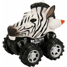 Crazoo Hayvan Figürlü Çek Bırak Araba - Zebra