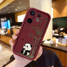 Ucuc Vivo X200 Fe Uyumlu Darbeye Dayanıklı Kamera Korumalı Bordo Silikon Baskı Desenli Kılıf