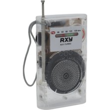 Temiz Pazar Turbo Cep Ti̇pi̇ Mi̇ni̇ Şeffaf Pi̇lli̇ Analog Fm Radyo