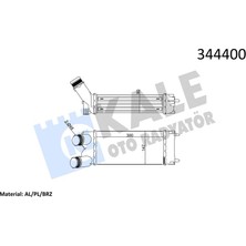 Kale Depomix Turbo Radyatörü Intercooler Partner 08 Berlingo 08 1.6 Hdi Al/pl/brz 300X147X76