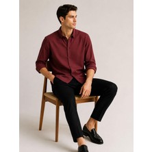 Classics Men Plus Barkod Uzun Kol Slim Fit Erkek Esnek Gömlek - 7682