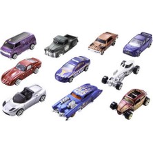 Hot Wheels 10'lu Araba - Karışık Model Oyuncak Araç Seti 3+ Yaş Erkek Çocuklar İçin Eğlenceli