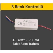 Erbay 3 Üç Renk Avize Ledi Trafosu Adaptörü 45W Sabit Akım Trafo