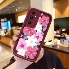 Ucuc Samsung Galaxy A05S Uyumlu Darbeye Dayanıklı Kamera Korumalı Bordo Silikon Baskı Desenli Kılıf