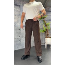 Çizgili Premium Kumaş Baggy Pantolon