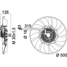 Mahle Depomix Radyator Fani 3.0d Discovery 4 L319 09 18 Range Rover Sport I L320 09 13 Premium Line