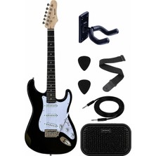 Rock Viper Sss Siyah Elektro Gitar Kozmos Amfi Başlangıç Paketi