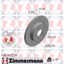Zimmermann Depomix Arka Fren Aynasi Astra J 09 Mokka 13 Cruze 09 Eo 11 Trax 12 268.5X12X5DL Dolu 569074-95527032-95527032