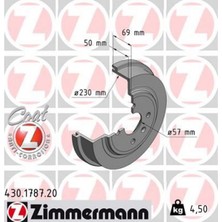 Zimmermann Depomix Arka Fren Kampanasi Opel Astra G-Astra H Corsa C 230X48.5X4 4dl