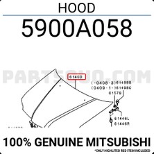 TŞT Mitsubishi Outlander Motor Kaputu 2003-2006 (Oem No:  5900A058)