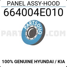 TŞT Kia Bongo Motor Kaputu 2004-2011  (Oem No:  664004E010)