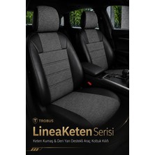 Trobus Hyundai Kona 2017+ Uyumlu Lineaketen Serisi Ortopedik Füme Siyah Koltuk Kılıfı