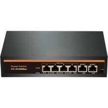 Nova NVC-INTSF0420FB2L 24V Intercom 4+2 Port Poe Swıtch (10-100)