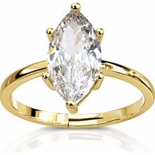 Sense of Atelier Aurel Marquise Pure Ayarlanabilir Taşlı Yüzük – Gold Kaplama Gold
