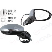 GVA Depomix Diş Dikiz Aynasi Sağ Elektrikli Isitmali Sinyalli Astarli Hafizali Kör Noktali Konveks Vw Golf 20