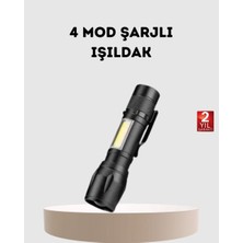 Kanonik Education Profesyonel 4 Modlu Şarjlı El Feneri | 1300 Mah Batarya | Cree LED Teknolojisi