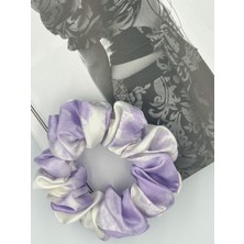 Icon Silk Saf Ipek Saç Tokası Orta Boy (Marble Purple)