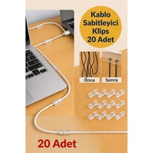 GEEN Kablo Sabitleyici Klips 20 Adet