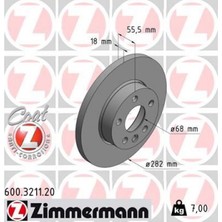 Zimmermann Depomix Ön Fren Aynasi Transporter T4 1.8 1.9 Td 2.0 2.4 D 2.5 Tdi 90/4.03 282X18X5DL 986478870-986479B54-DF2810