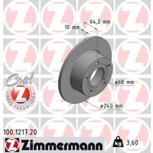 Zimmermann Depomix Arka Fren Aynasi Passat- 96-05 AUDI100 90-94 A6 1.8t-1.9tdi 94-05 Superb 02-08 245X10X5DL 986478132-986479B22-DF2651