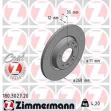 Zimmermann Depomix Arka Fren Aynasi Astra L 2021 -Combo E-Grandland-C4-Berlingo 18 308 14 -3008-PARTNER 18 268X71X35