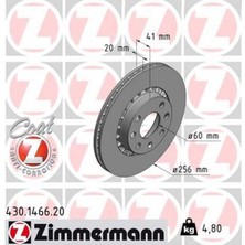 Zimmermann Depomix Ön Fren Aynasi Astra F-Vectra A-Corsa B-Ascona C-Eo-Kalos 03 13 256X20X4DLXHALI 569010-93182285