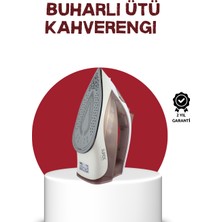 Majeur Seramik Tabanlı Buharlı Ütü 2200W Dikey Ütüleme 300ML Kahverengi