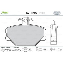 Valeo Depomix Ön Balata Fişli Tmpr-Tipo Uno 1.4-1.6 Panda 85-04
