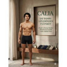 Qulat Calia 5'li Paket Erkek Bambu Boxer - Esnek ve Nefes Alabilir Rahat Kalıp Karma Renk Seti