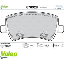Valeo Depomix Arka Fren Balatasi S-Max 09 06 Galaxy Iii 06 Volvo S60 10 S80 06 V60 -V70 06 XC60 08 XC70 06 Fte Kirmizi Kutu