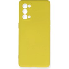 Majeur Reno 5 Pro Kılıf Nano Içi Kadife Silikon  Sarı