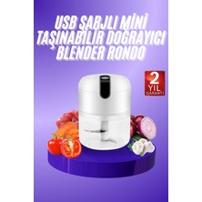 Majeur Rondo Doğrayıcı 250 ml Taşınabilir USB Şarjlı Pratik El Rondo Blender