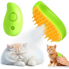 Majeur Buharlı Yumuşak Silikon Uçlu Kedi  Köpek Tüy Tarama Tarağı Yıkama Tımar Fırçası