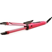Insua NHC-1818SC Pembe Saç Düzleştirici ve Kıvırma Maşası 24 mm Demir Malzeme ile 200 Derece Isı Ayarı